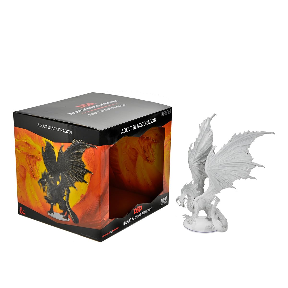 WizKids D & D Nolzur's Marvelous Miniatures: Adult Black Dragon - Unpainted Figure, RPG, Dungeons & Dragons