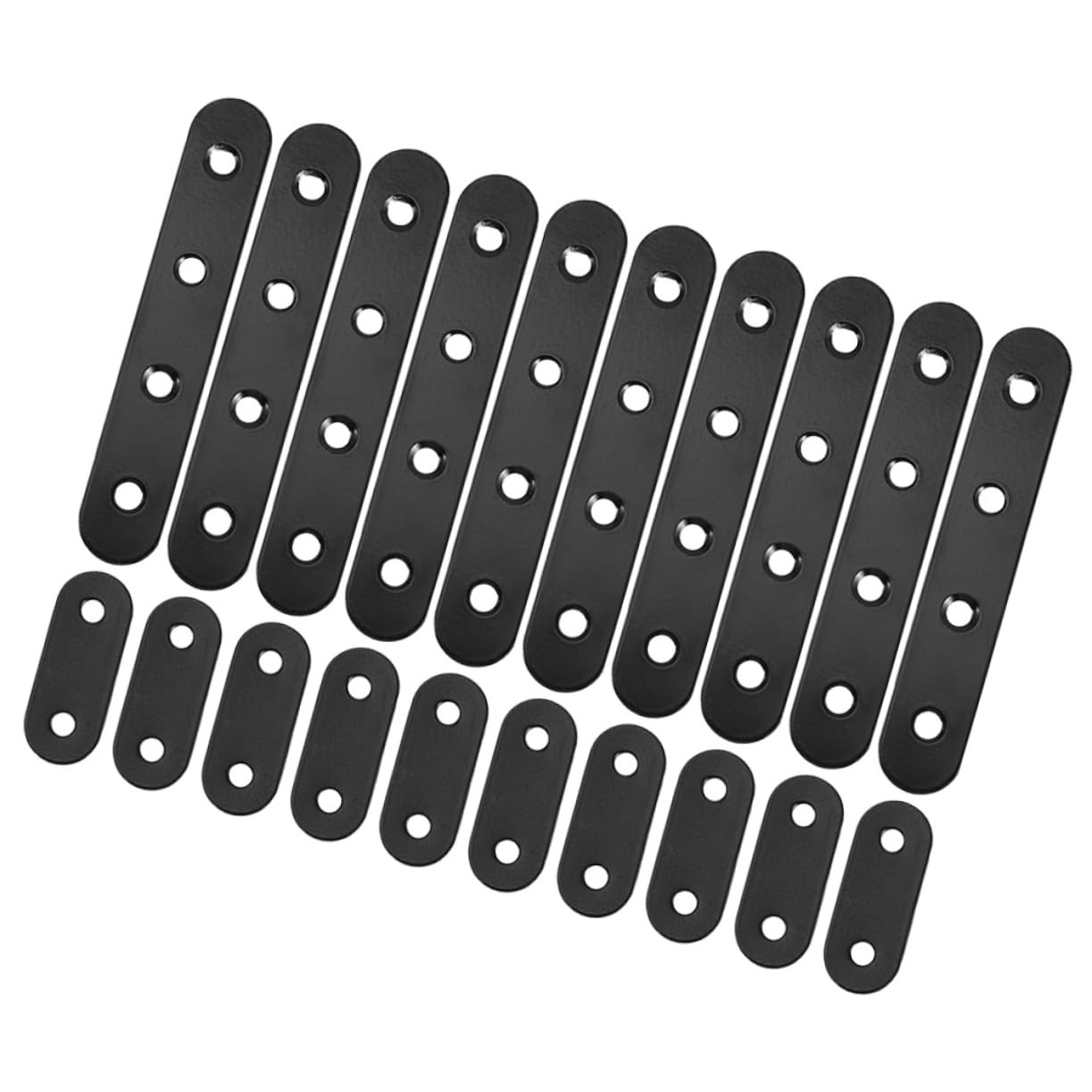 OSOLADY Furniture Plates Stainless Steel 20pcs Straight Plates Mending Plates Repair Fixing Bracket Easy Install
