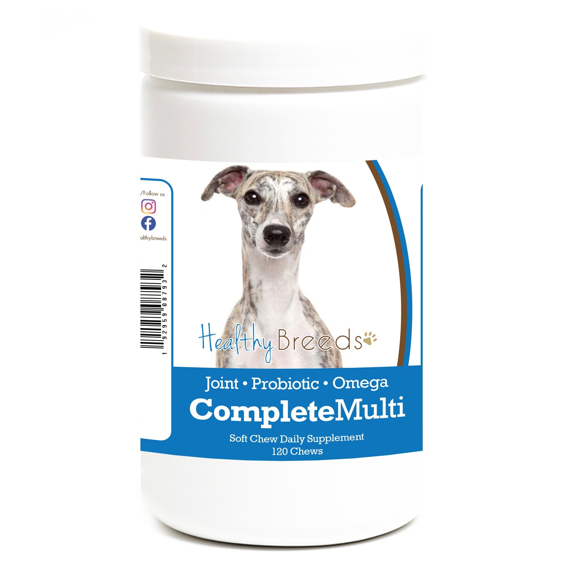 Healthy Breeds Whippet All In One Multivitamin Soft Chew 120 Count