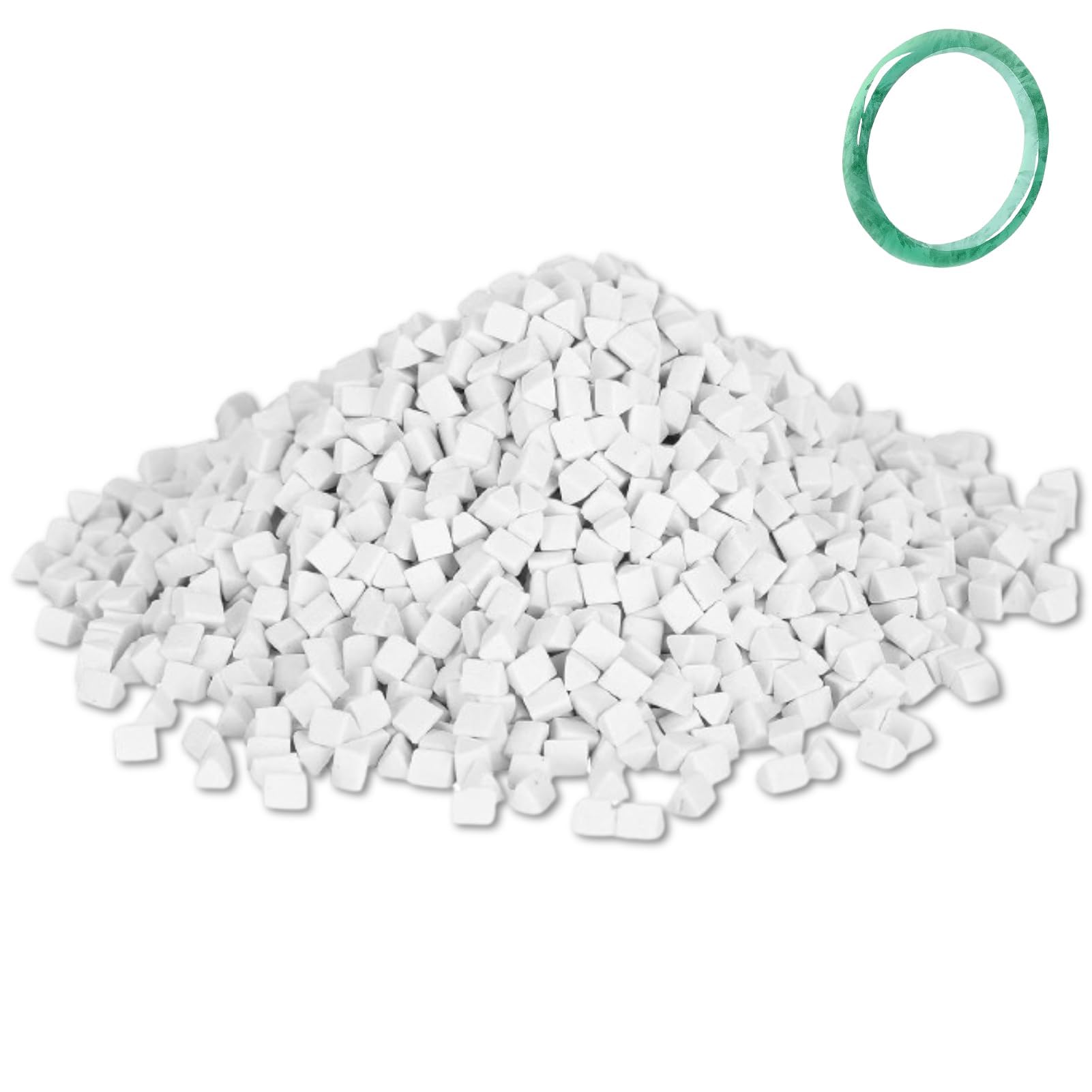 HERCHR Rock Tumbling Ceramic Filler 4mm Rock Ceramic Pellets 500g Polishing Media Tumbling Ceramic Filler Media Triangle Abrasive for Use in Vibrating Tumbler Improves Tumbling