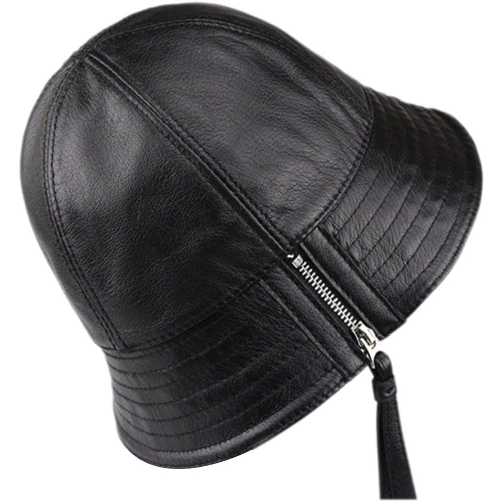 Chapeau seau pliable en cuir haut de gamme et imperméable pour tous
