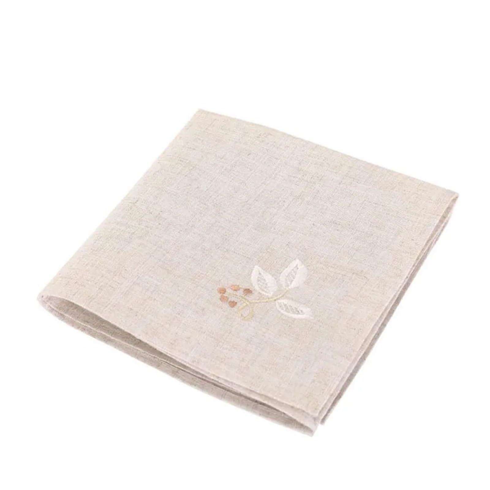Napkins 6pcs Cotton & Linen Embroidered Napkin Custom Dinner Napkins Cloth For Cocktail Banquet Party Events Wedding Dining Table Decoration(Color 01)