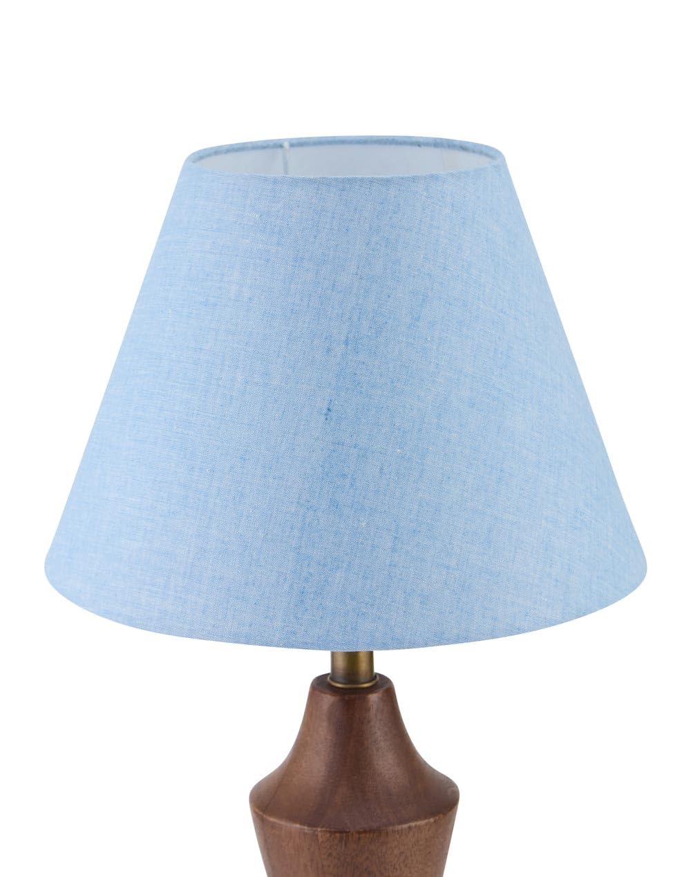 Fabindia Blue Cotton Basix Tapered Drum Lampshade-image-3