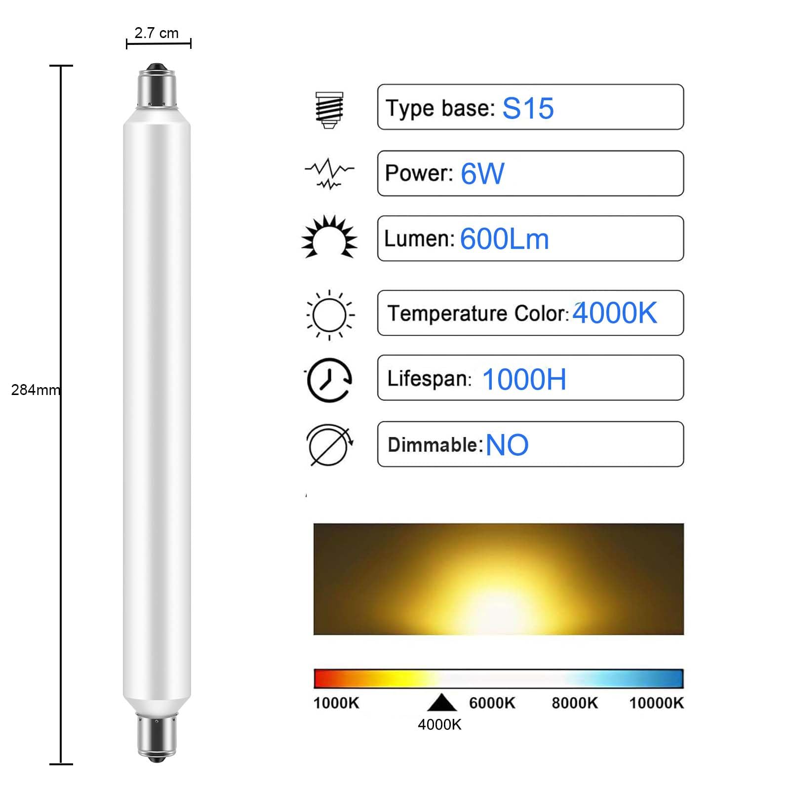 JQslight S15s LED Bulb 284mm - Image 2