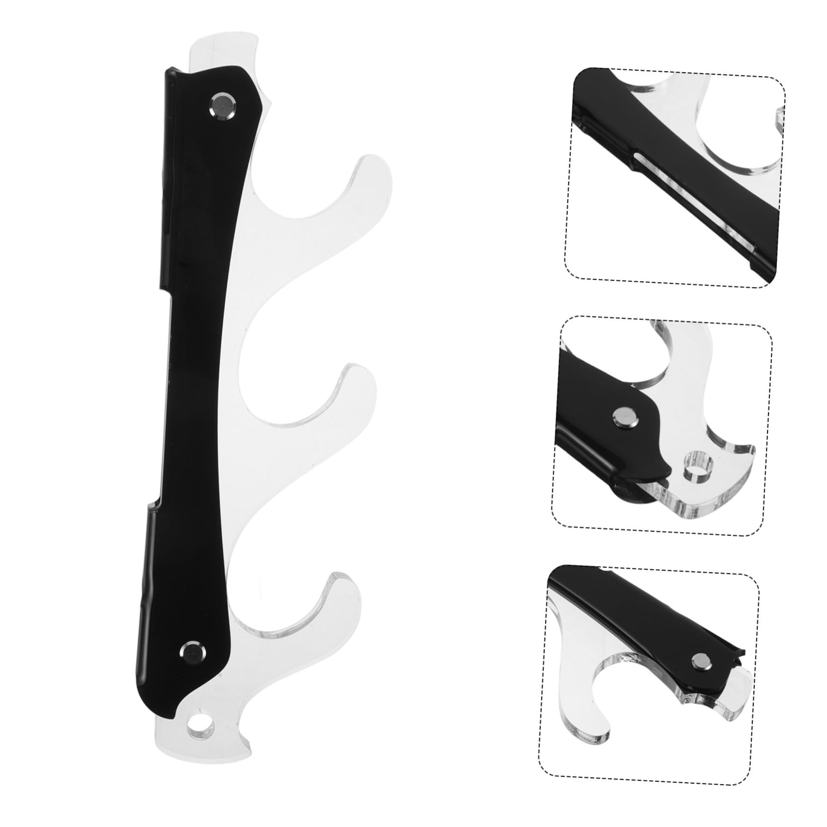 KOMBIUDA Soporte de Espada de Pared 1 Par Acrílico de 3 Niveles | Montaje Horizontal, Diseño Ahorra Espacio, para Cosplay y Decoración del Hogar