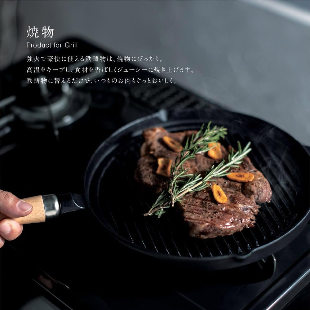 パニー グリルパン 26cm Amazon｜池永鉄工(Ikenaga Iron Works) グリルパン 木柄付き IH・ガス