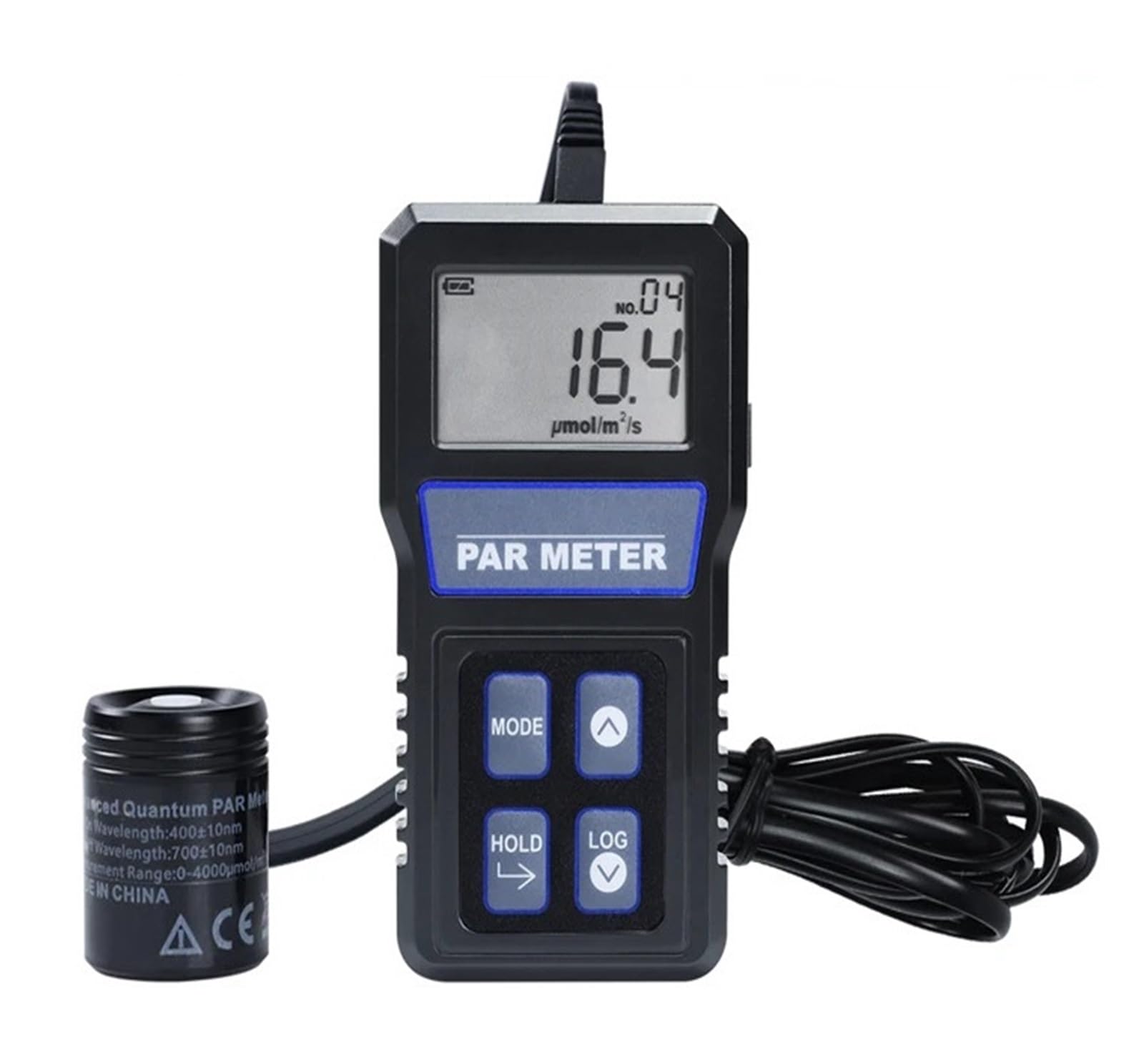Medidor PAR IP68, sonda Impermeable, probador PPFD, Sensor de Espectro Completo, Actividad fotosintética for Plantas de Arrecife de Acuario Medir el Brillo