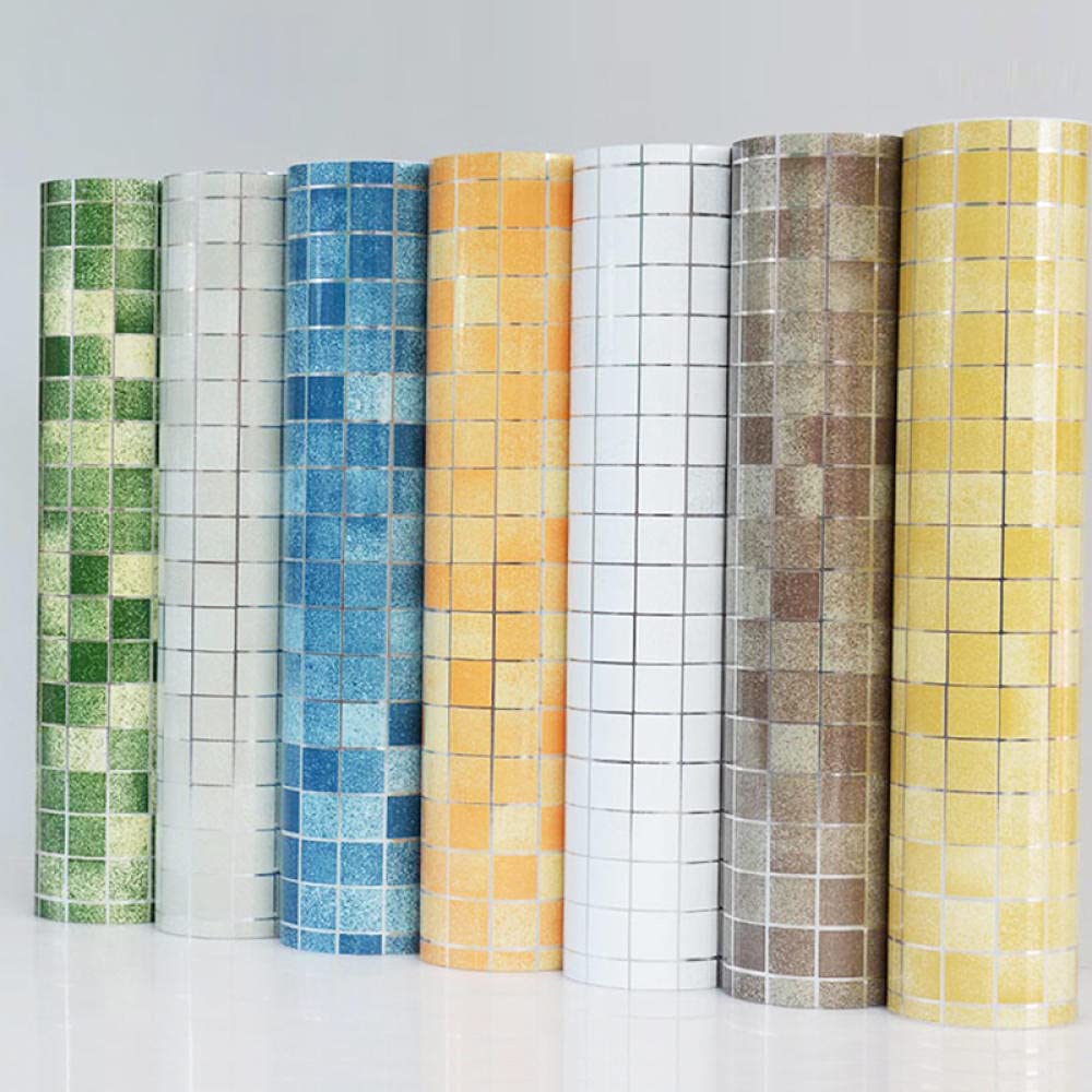 Adesivi Impermeabili Per Mobili Adesivo Da Parete Per Piastrelle Da Bagno Fai-Da-Te Verde Adesivo Autoadesivo Da Cucina Resistenza Alla Temperatura Carta Da Parati Pellicola Decorativa 45 Cm X