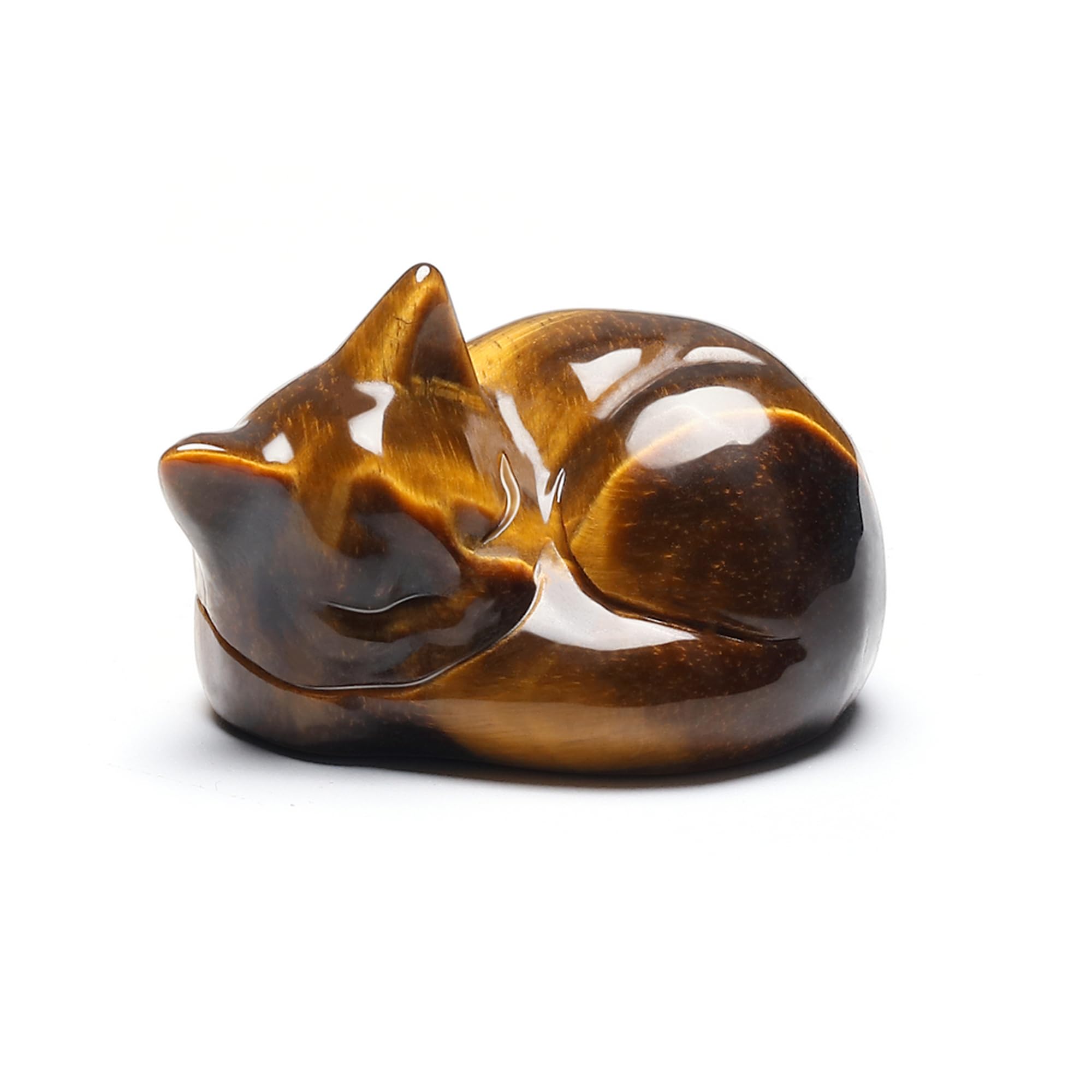 CrystalTears Tiger Eye Crystal Cat Figurine