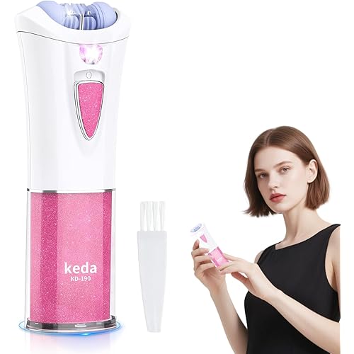 Glabrouse Skin Epilator, 2025 New Epilators Hair Removal for Face, Smooth Glide Epilators for Women with LED Light, Cordless Facial Hair Removal for Bikini Arm Legs Underarm, Portable Epilator