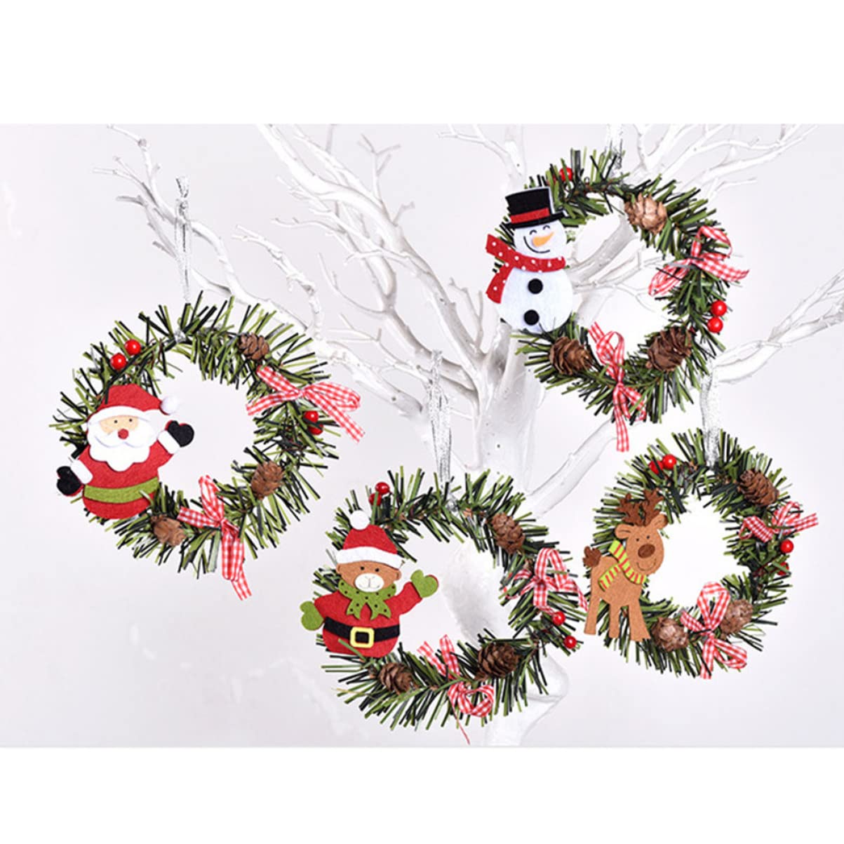 Zerodeko 12piezas Adornos Colgantes De Navidad Decoraciones De Festival para Puerta Muñeco De y Pingüino Colgantes para y