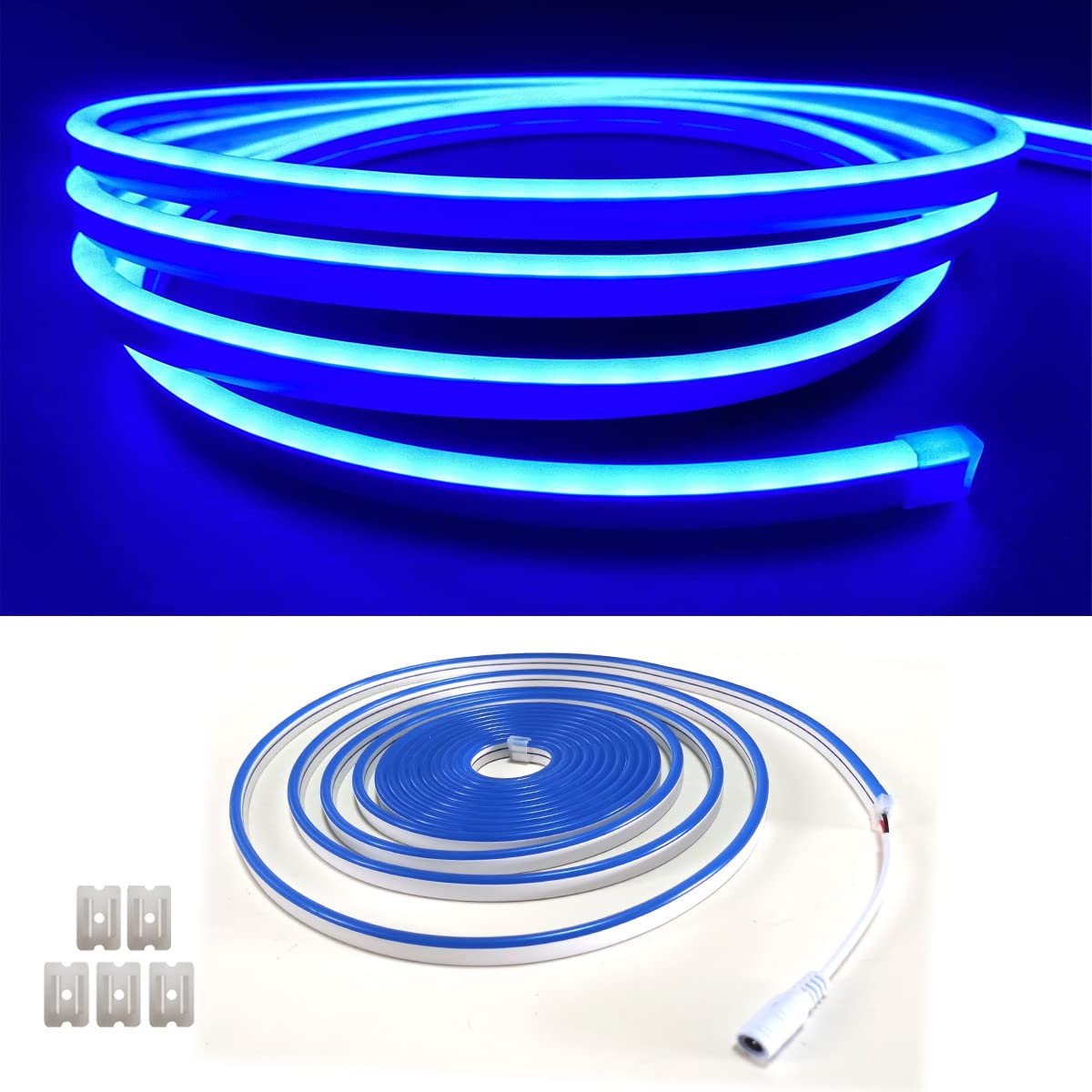 Bande Lumineuse Rouge Néon, 16,4 Ft-5 M 12 V Dc 600 Smd2835 Led Étanche