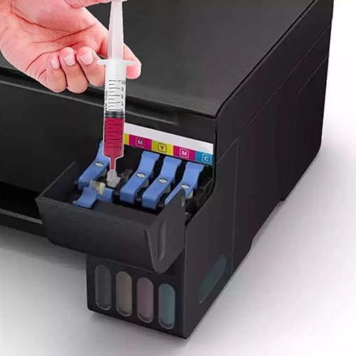 Vista 7 de TBTeek Jeringa de medición de plástico de 0.3 fl oz con aguja larga para alimentar mascotas, manualidades, separación de líquidos, medición