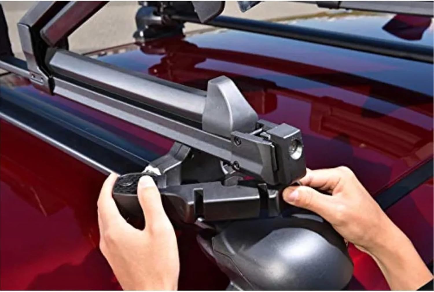 Universal Ski Snowboard Roof Rack, Gravity Mount for Multiple Crossbar Types INA952