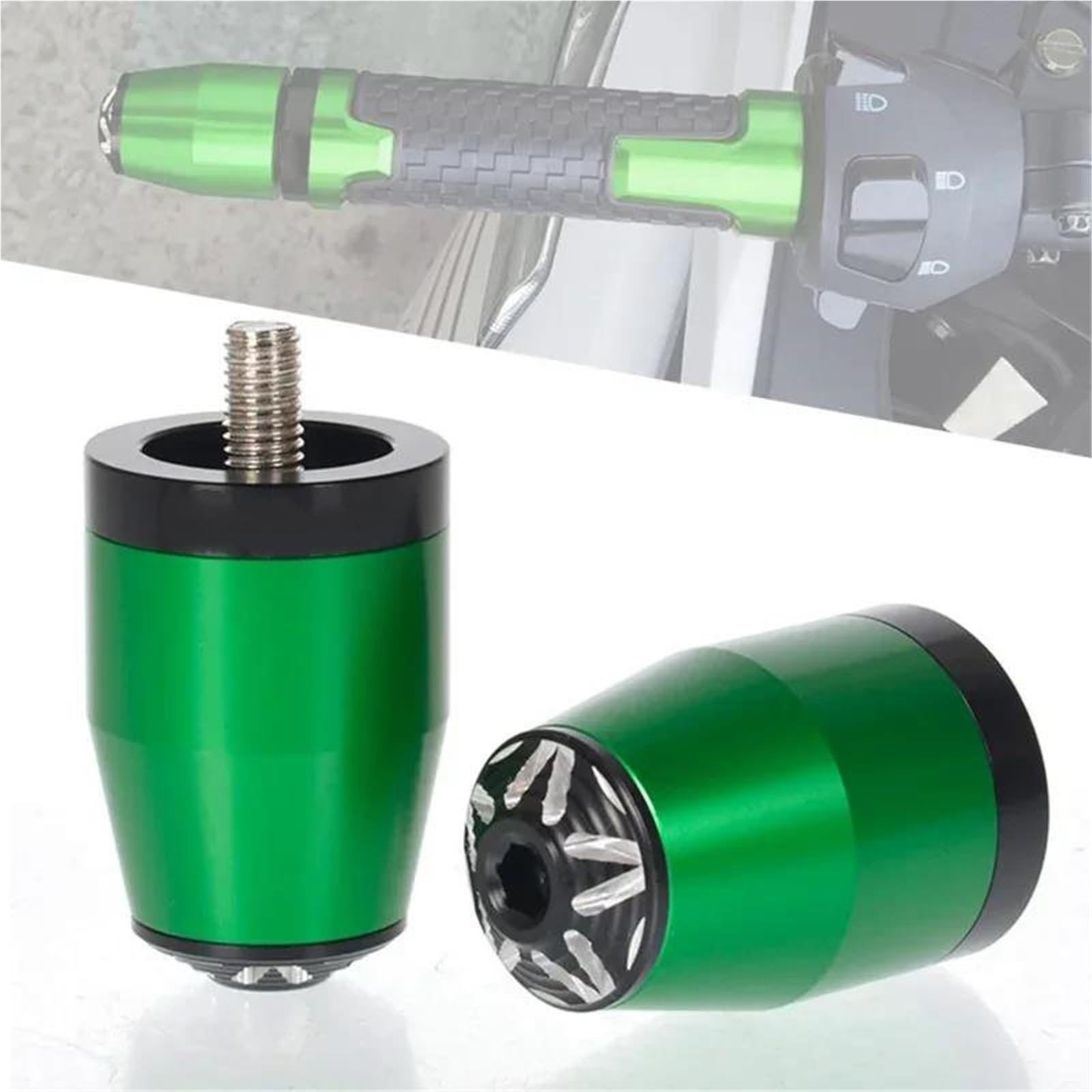 Accesorios para Motocicletas Accesorios CNC para Motocicleta para KYMCO AK 550 (2017-2020): Puños, Topes De Manillar Y Tapones Dorados Antivibración(Grey)