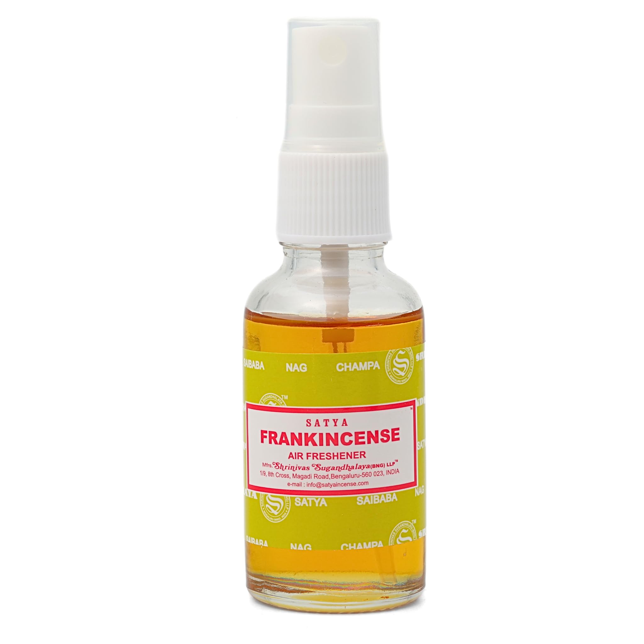 Satya spray zapachowy, olejek zapachowy – naturalne zapachy do aromaterapii, zapach do pomieszczeń, dyfuzor, lampa zapachowa, zapach samochodowy (30 ml, kadzidło)