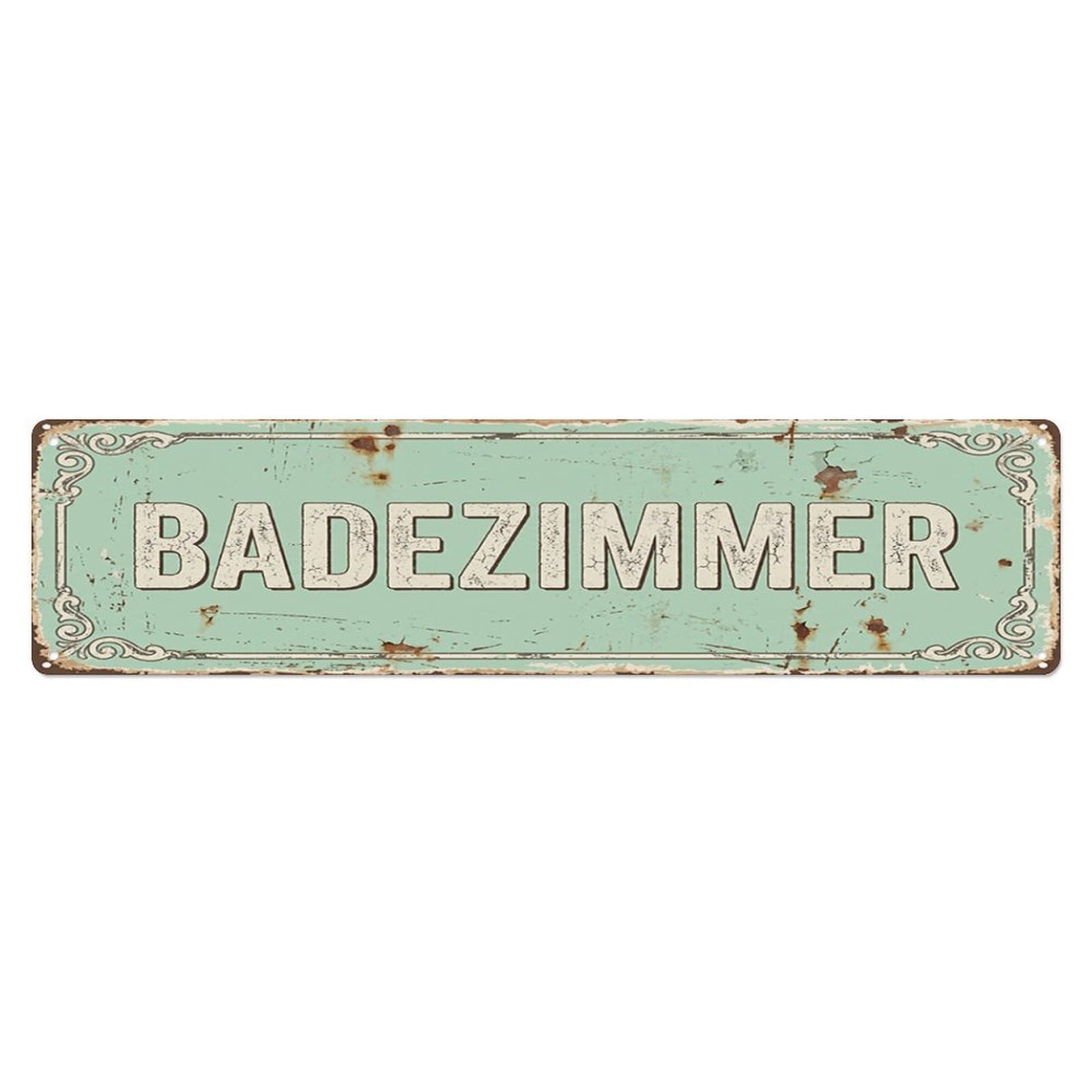 Shabby Charming Loft Restroom Toilet(WC) Door Metal Tin Skinny Sign Plaque Wall Decor for Cafe, Club Bar, Office, Home Garden Metal Poster 4x16Inch