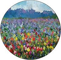 Vista 16 de Mantel de cierre de borde redondo, mantel de borde elástico, cubierta de madera antigua en tormenta con olas en el mar, se ajusta a mesas redondas