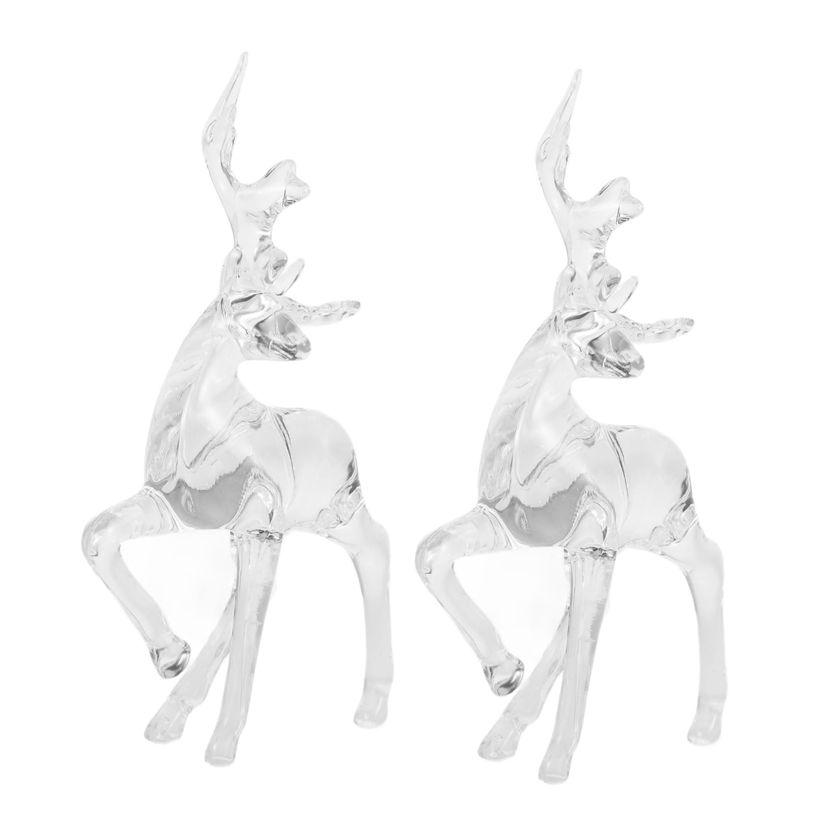 Cabilock 2 Piezas De Adornos Navideños Centros De Mesa para Mesa De Comedor Adornos para Árbol De Navidad Adornos Navideños Transparentes Adornos Navideños Ciervos De Navidad