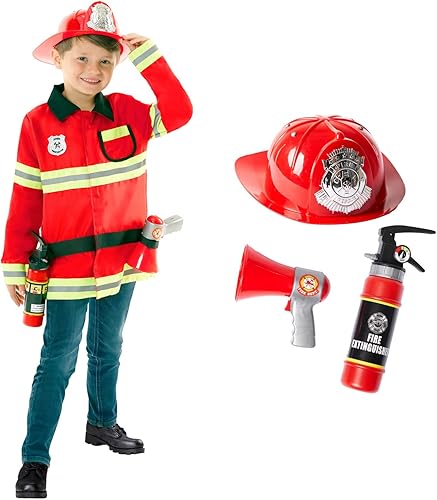 Morph - Disfraz de bombero - Disfraz de bombero para niños y niñas - Disfraz de bombero para niños - Disfraz de bombero para niños