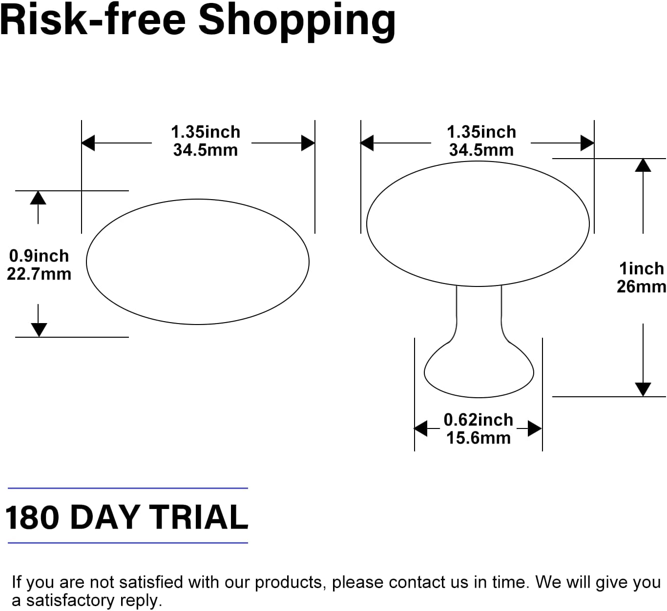 homdiy 25Pack Brushed Brass Cabinet Knobs Gold Drawer Knobs - Oval Kitchen Cabinet Knobs Round Knobs Gold Knobs for Dresser