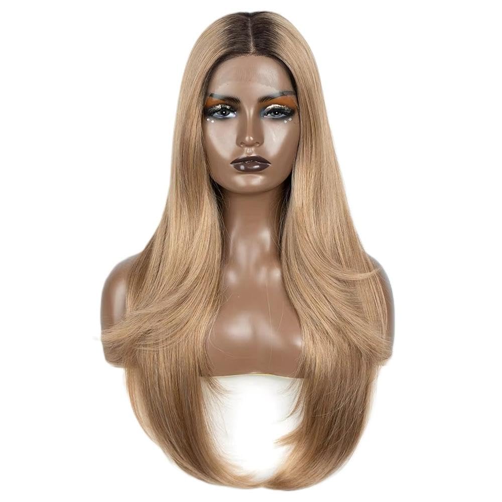 Haarpflege 28 Zoll Gerade Lace-Front-Perücken Lace-Frontal-Perücke Für Frauen(5)