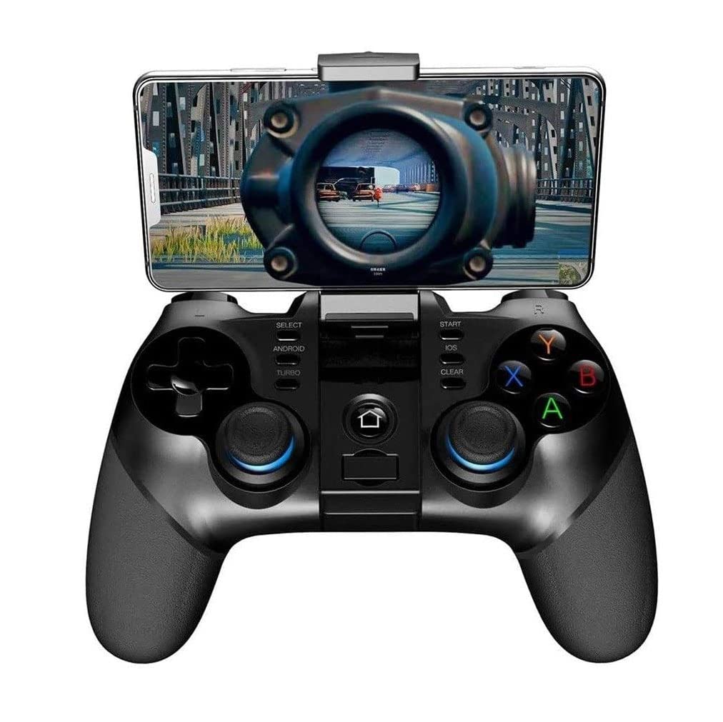 Mobilny kontroler gier, bezprzewodowa gamepad Bluetooth 4.0 i 2.4G, joystick do gier nadaje się do / Android/iOS/PC / TV Box, dla najpopularniejszych gier Grip, czarny