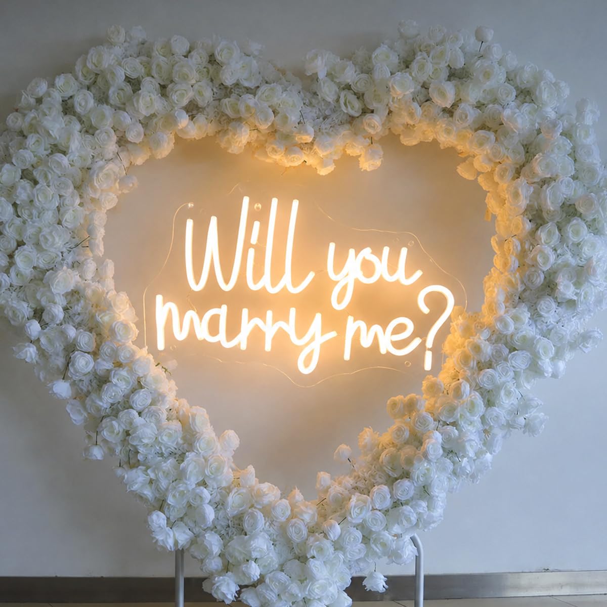 Neonschild mit Aufschrift "Will You Marry Me" für Hintergrund, Acryl-Antragsschild mit LED-Licht, Buchstaben für Heiratsantrag, Dekorationen, Hochzeit, Valentinstag, Verlobung, Party