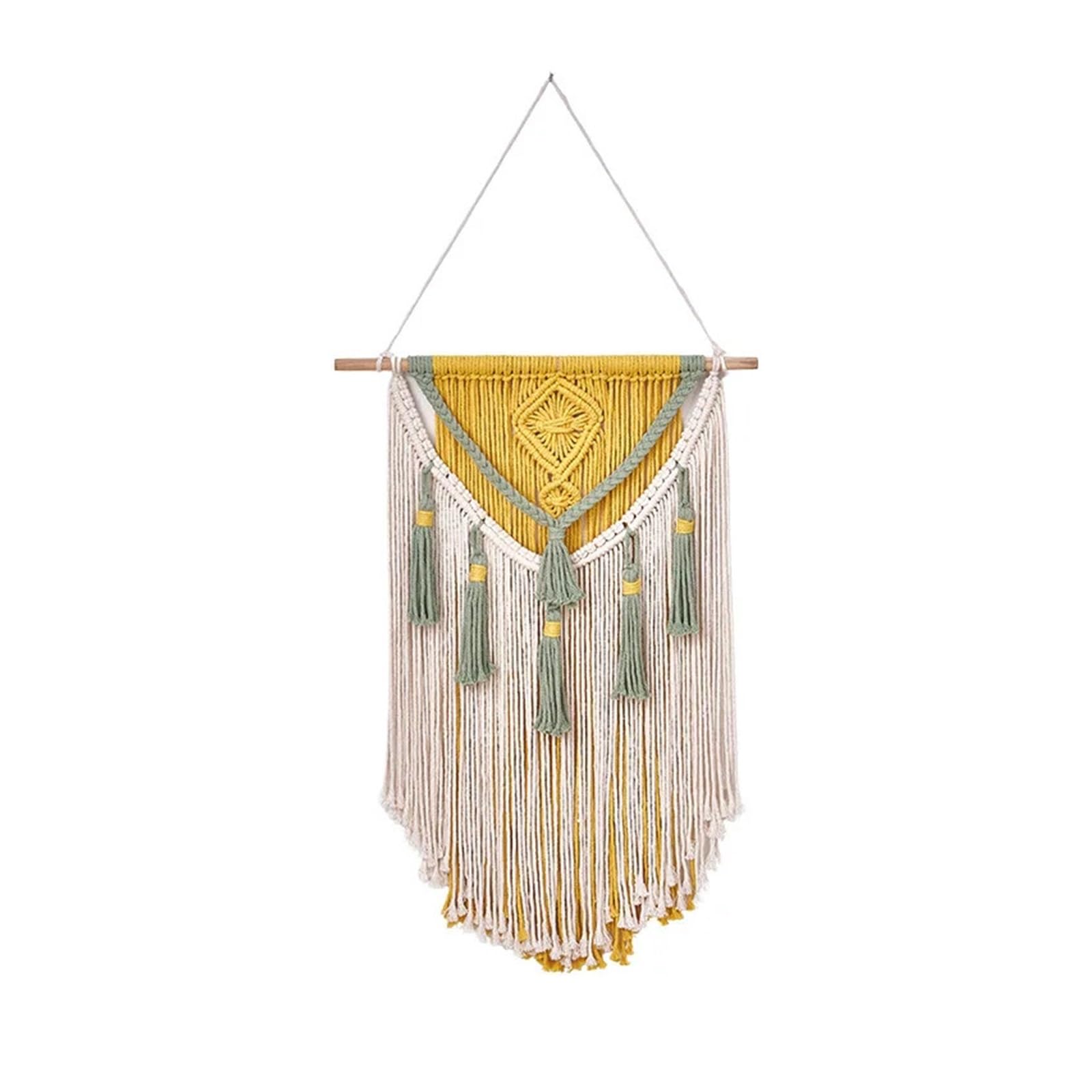 Xinglongs Macrame Wall Hanging Bohemian Handwoven Cotton Rope Wall Hanging Tapestry 50x70cm Colorful Decor