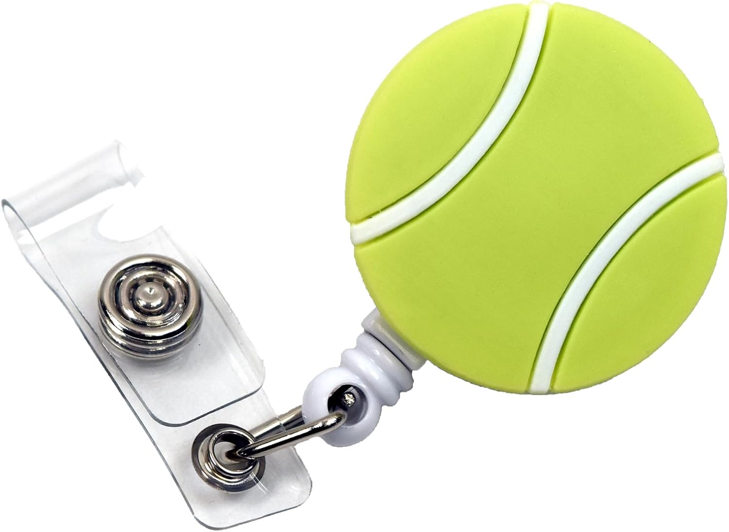 Tennis Badge Reel Retractable Badge Holder, Cute Nurse Badge Reels Badge Clip for Nurse Name Decorative Badge Clip on ID Card Holder Tennis Ball Retractable Badge Holder