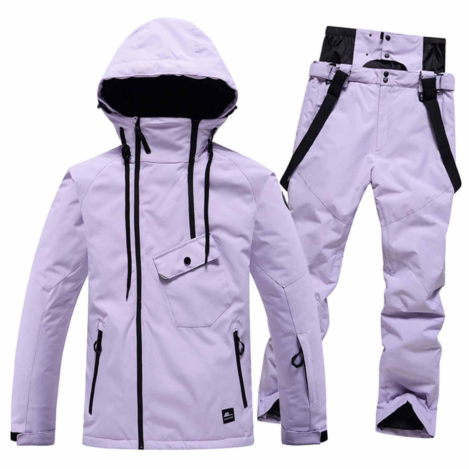 Genérico Chaqueta de Esquí para Hombre y Pantalones Conjunto Impermeable de Montaña Chaqueta de Esquí Traje de Snowboard Impermeable Chaqueta de Nieve para Invierno Resistente