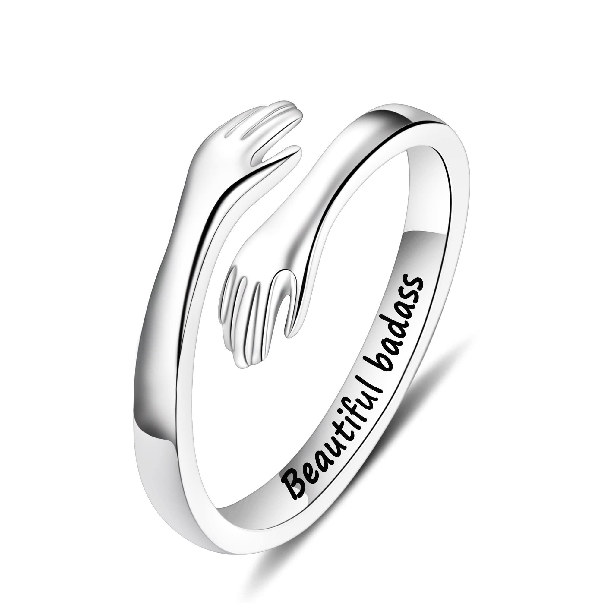 Yesteel Anillo de plata de ley 925 para mujeres, adolescentes, niñas, anillo ajustable, joyería para el día de la madre, regalos de cumpleaños para hijas, mamá, hermana, esposa, amigos, abuela
