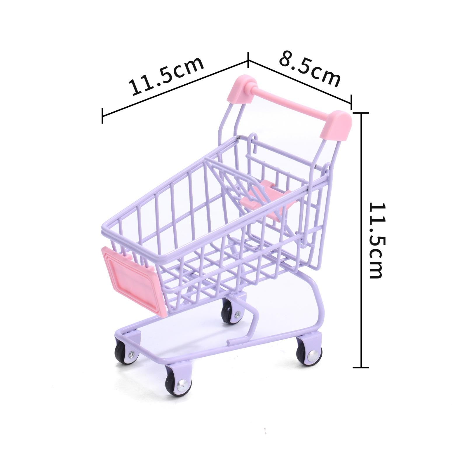 Lot de 6 Mini-cartons de Rangement Multifonctionnels, Chariots Ludiques pour Articles de Papeterie et Accessoires de Bureau et de Maison, 4 pièces