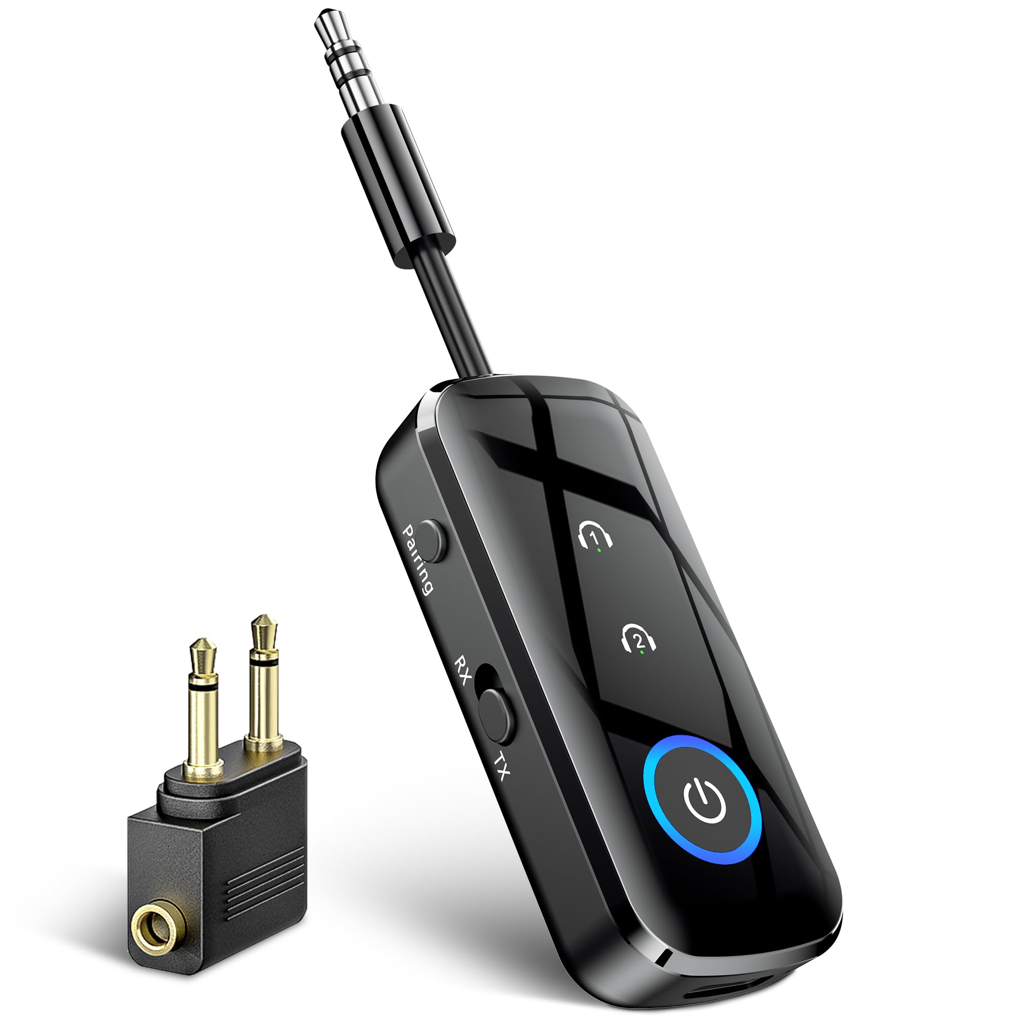 SONRU Adaptateur Bluetooth 5.3 2 en 1 Emetteur Récepteur 3,5 mm AUX Jack pour TV/PC/Voiture
