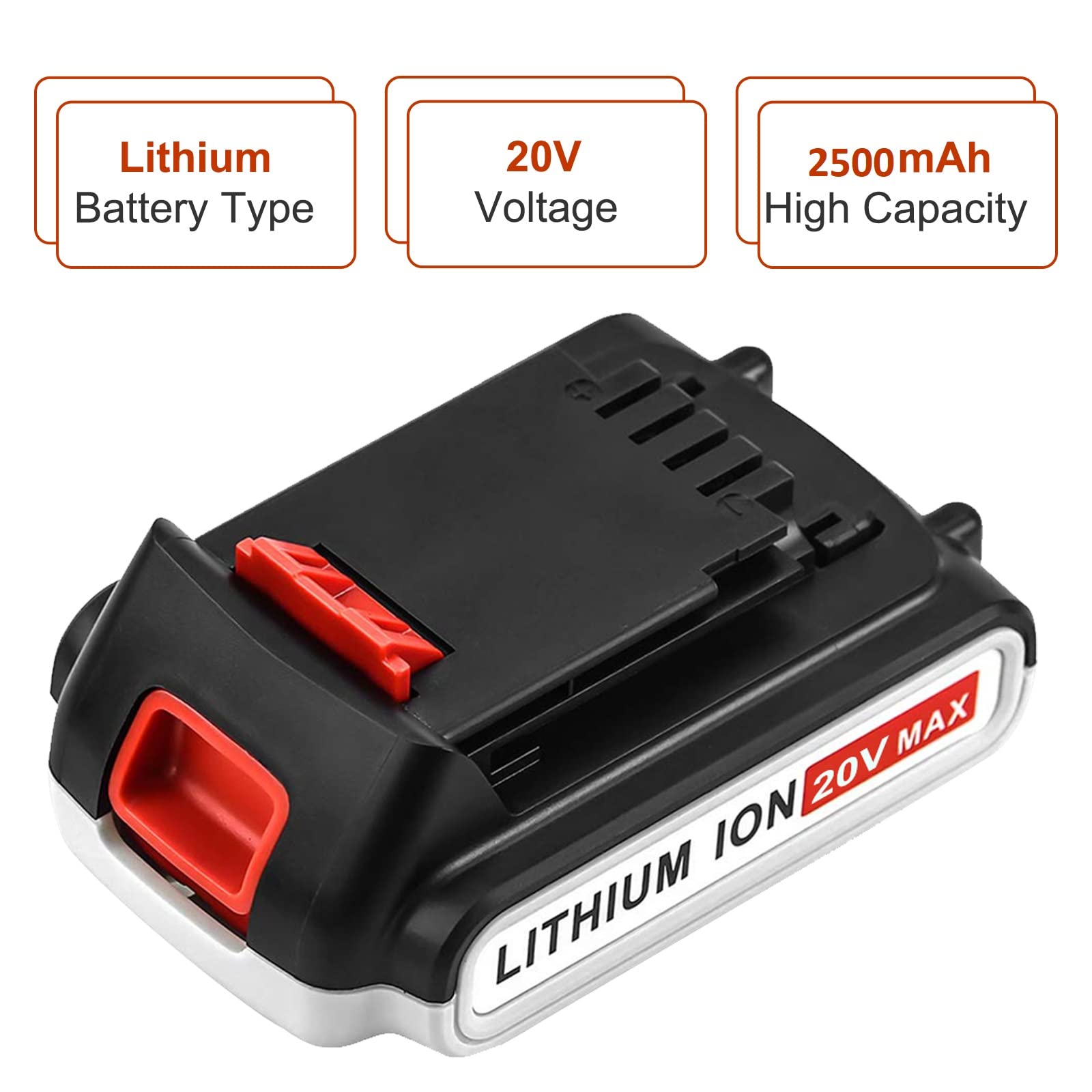 Decker 20V Battery Max Lithium 