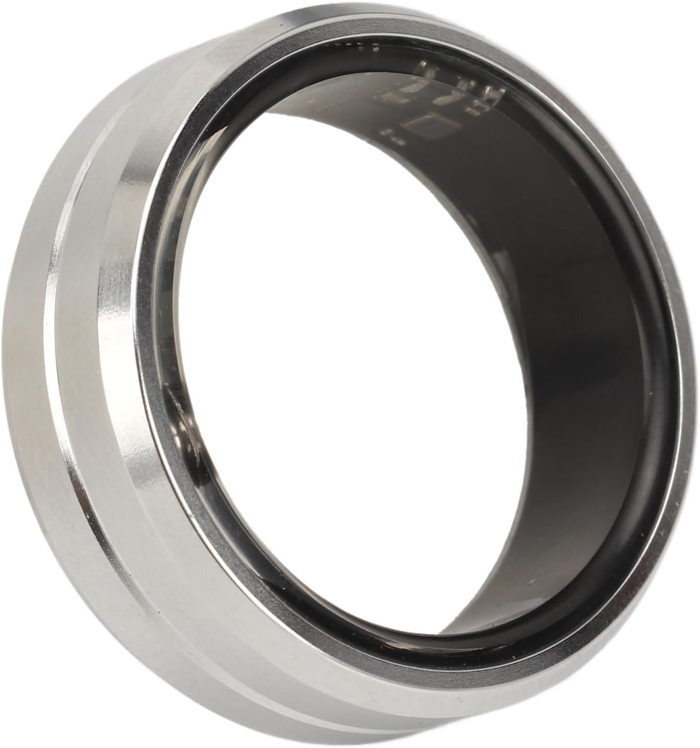 ASHATA Smart Ring Health Tracker, Health Tracker Ring to Monitor Fitness Sleep Heart Rate, Step Counting, Remotely Take Photo, IP68 Waterproof Smart Health Ring for Men Women, Silver (12)