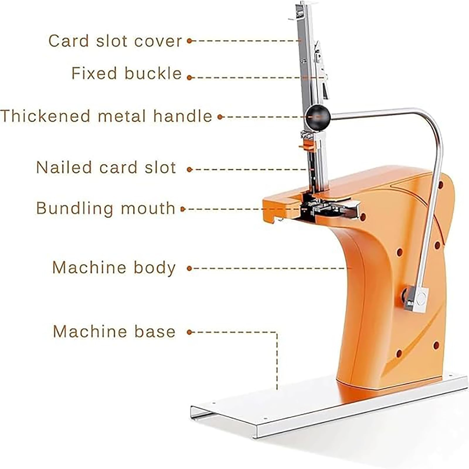 Pinning Machine di alluminio manuale, legatrice della borsa, diametro massimo 70mm, funzionamento regolare, stabile, per fabbriche alimentari, supermercati