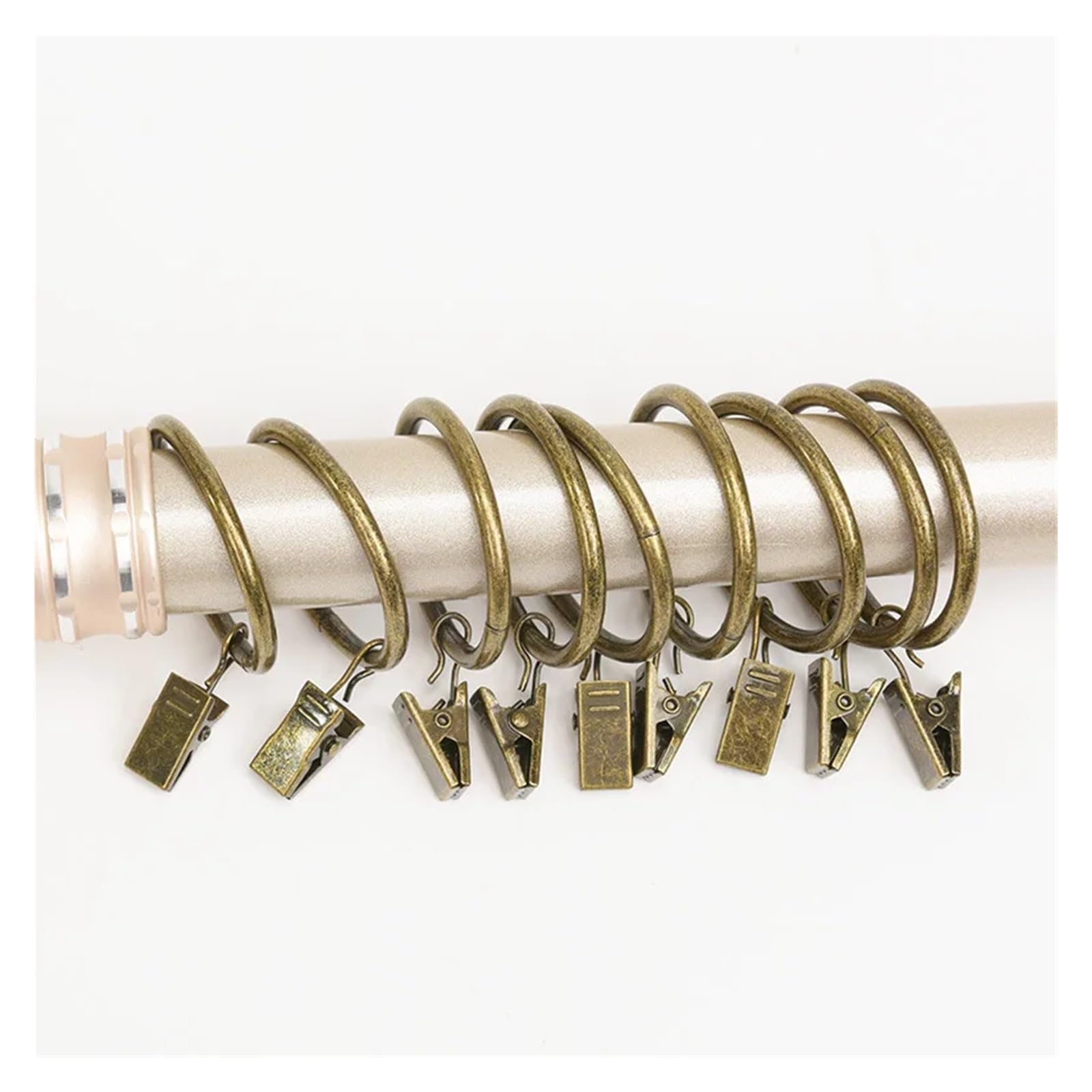Anelli per Tende Gancio for tenda Anelli for Clip for asta Morsetti for doccia for finestra Fibbia for retrò for molletta da bucato(Silver-32cm,20PC)