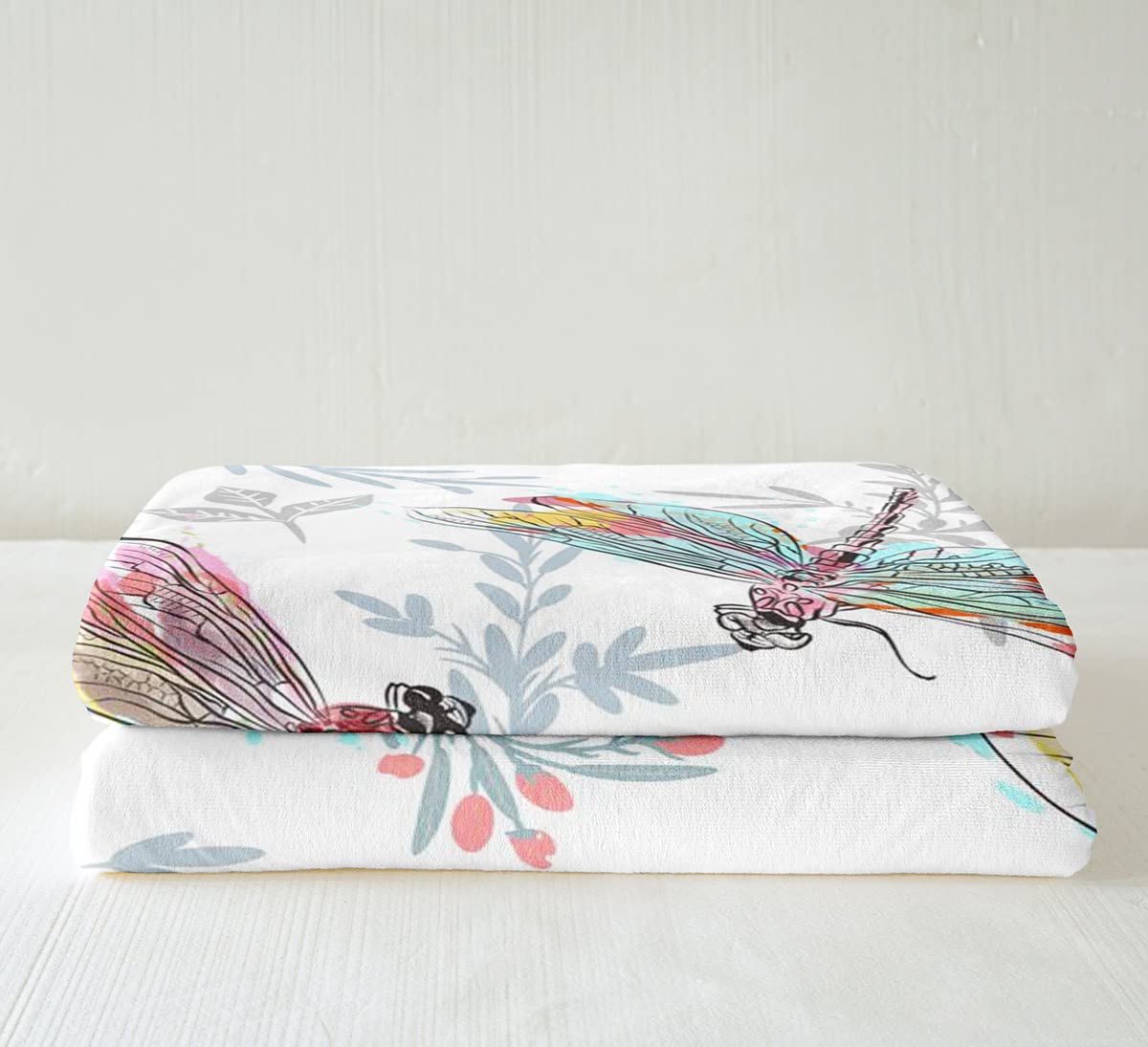 Loussiesd - Coperta in pile con motivo floreale