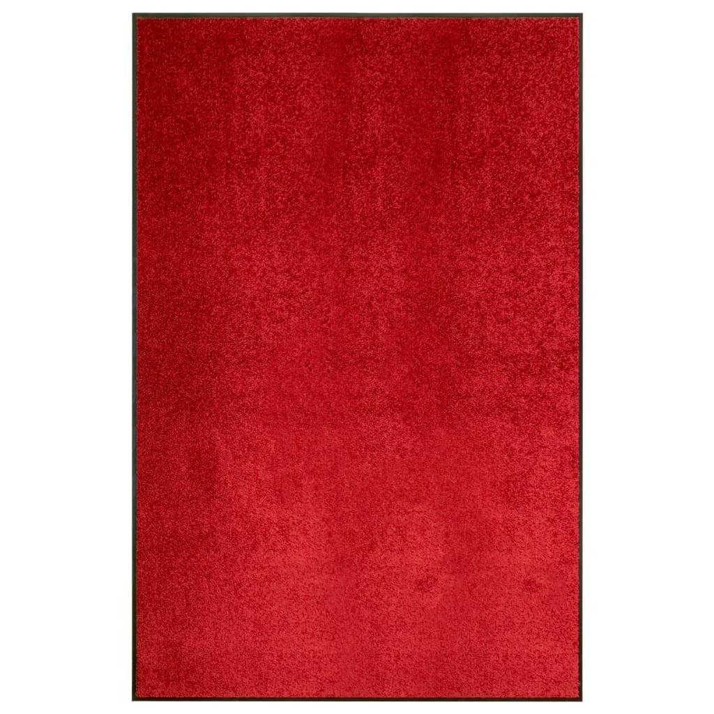 Paillasson lavable rouge 120x180 cm grand tapis d'entrée intérieur extérieur