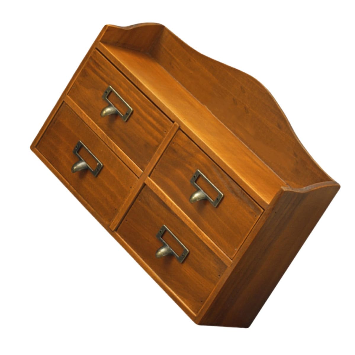Holz Schmuckorganizer mit Schublade im Retro Stil für Kosmetik