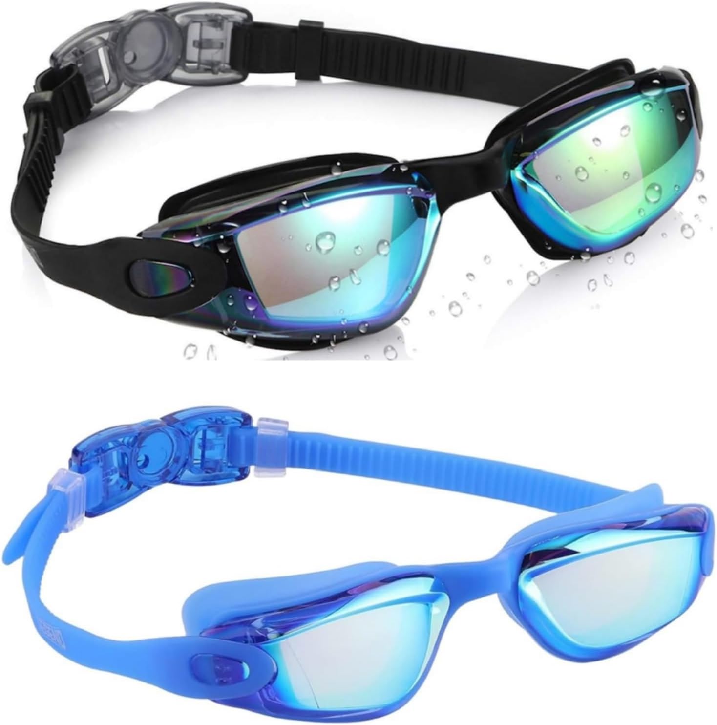 Swim Goggles for Kids Youth 3-14 Anti-Fog Anti-UV Comfort Fit Goggles for Swimming
