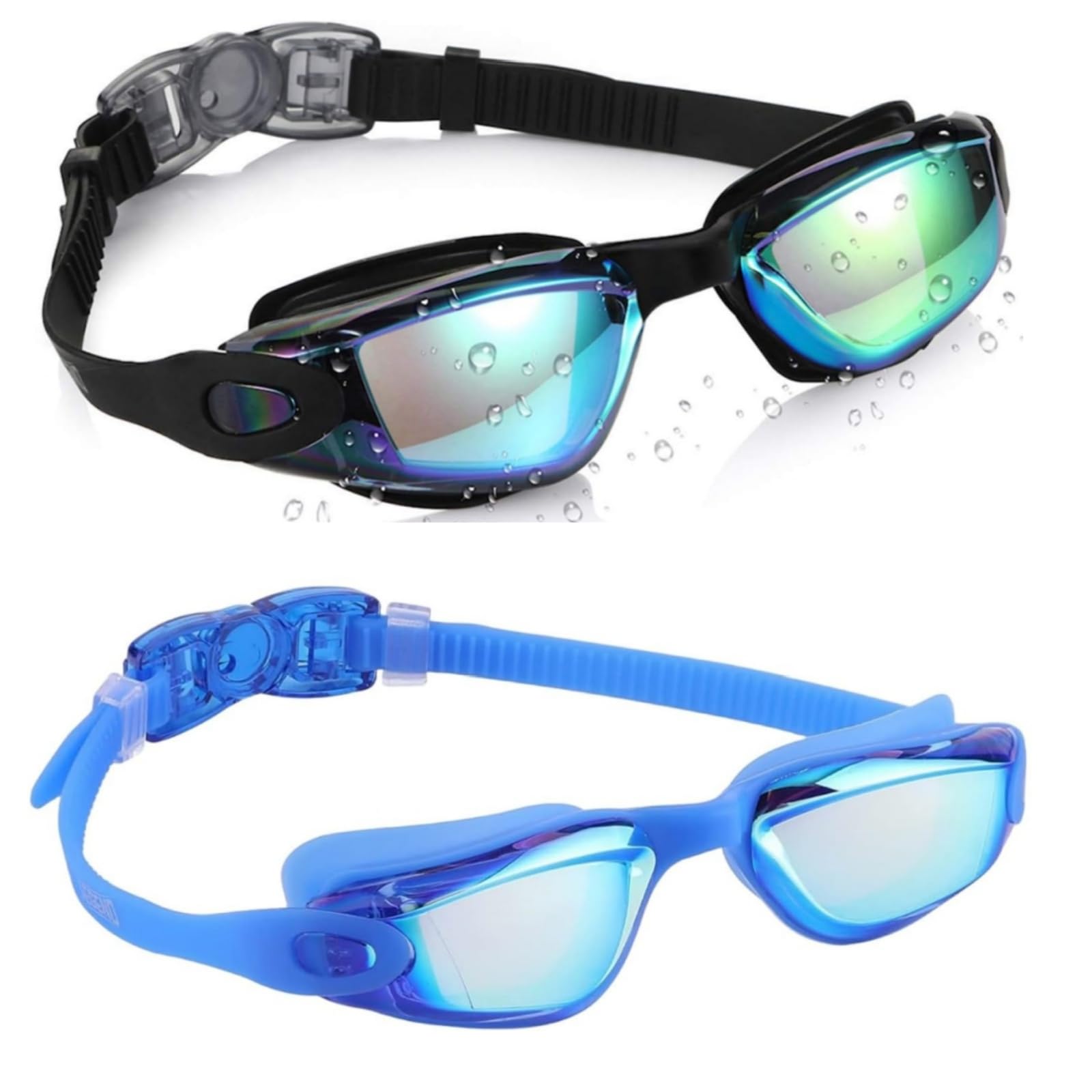 Aegend Swim Goggles Pack of 2 Swimming Goggles for Kids, Boys and Girls Age 3-14