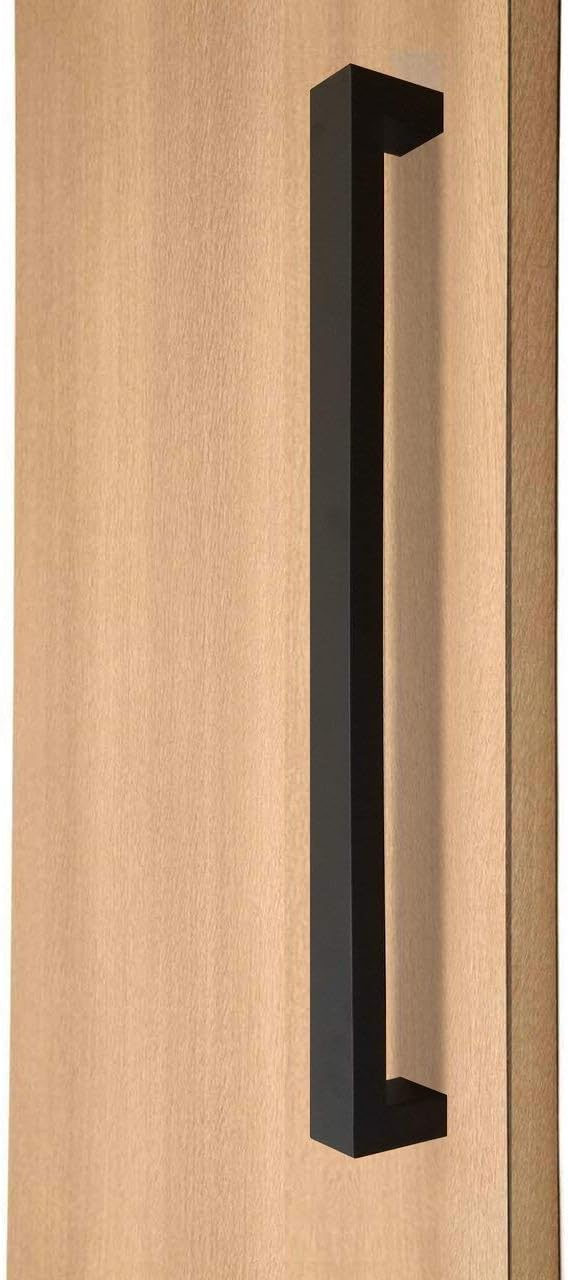 Modern & Contemporary Square/Rectangle Shape / 1524mm / 60 inches/Push-Pull Stainless Steel Door Handle - Matte Black Powder Finish
