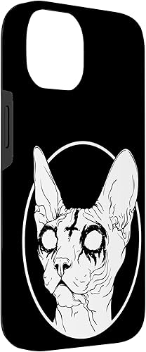 Miniatura 6 de iPhone 1212 Pro Black Metal Sphynx Cat  Caja de metal gótico y muerte pastel