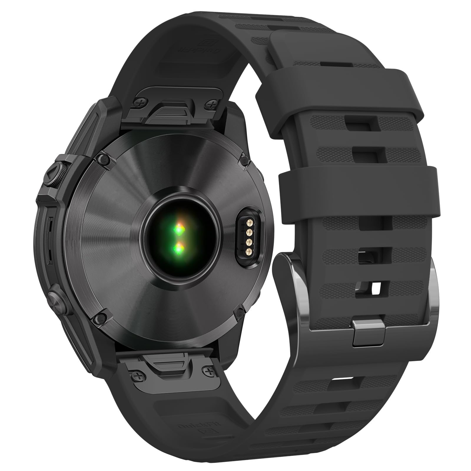 26mm Watch Band Compatible for Garmin Fenix 8 51mm/Fenix 7X/Fenix 6X Pro/Fenix 5X Plus/Fenix 3, 26mm QuickFit Soft Silicone Replacement Band for Garmin Enduro 3 2/Tactix 7/Descent MK2i