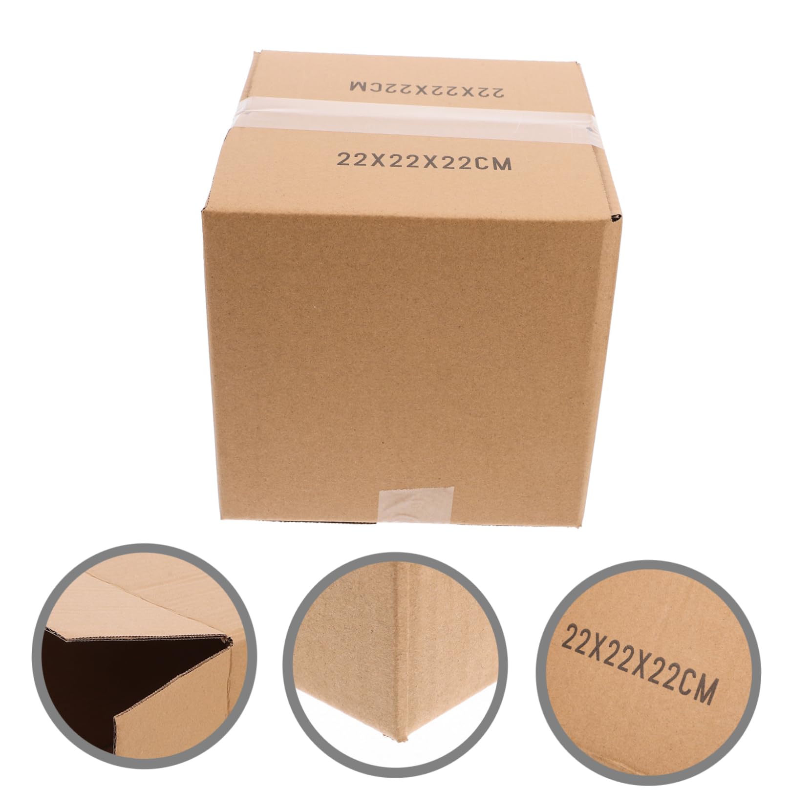 Gadpiparty Stabile Quadratische Umzugskartons aus Brauner Dicker Pappe 5 Stück Packung Verpackungsmaterialien für Bücher und Bastelarbeiten zum Sicheren Verpacken und Transportieren
