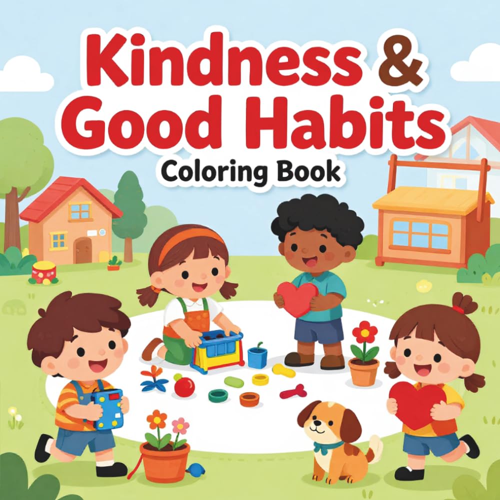Kindness & Good Habits Coloring Book for Kids Ages 6-8: Fun and Educational Coloring Activities That Teach Kindness, Responsibility, Sharing, Respect, Gratitude, and Positive Life Skills
