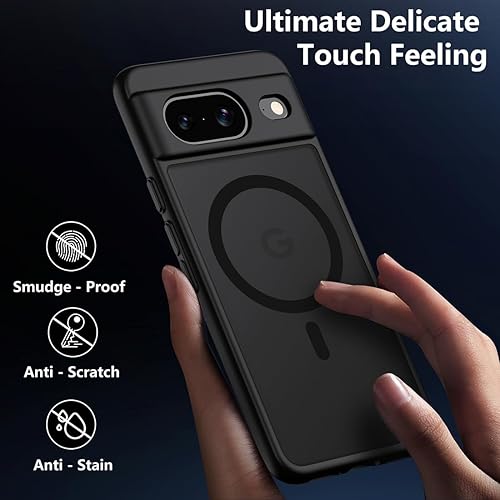 Miniatura 5 de Magnetic Case for Google Pixel 8, Translucent Matte Anti-Fingerprint,Compatible with MagSafe,Slim Fit Shockproof Protective Phone Case for Pixel 8