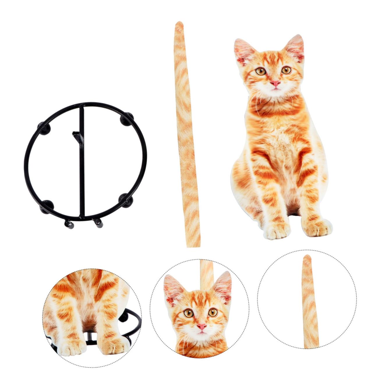 Didiseaon Portarotolo Funzione di Supporto e Conservazione a Forma di Gatto in Ferro Giallo di Carta Organizer Moderno Carta Asciugatutto per Cucina per Aree Cucina